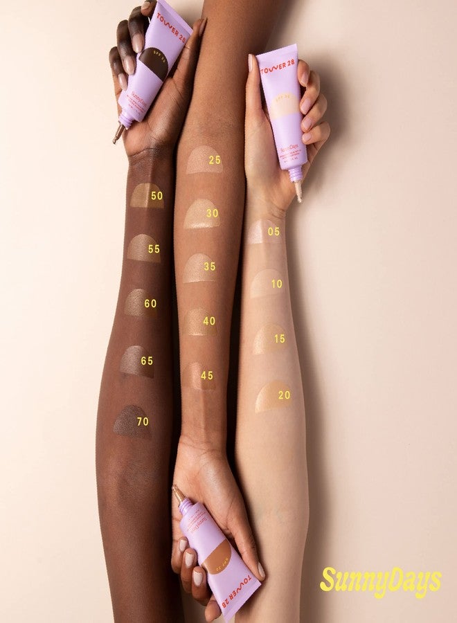 Tower 28 Beauty SunnyDays SPF 30 Tinted Sunscreen - For Sensitive Skin - 2-in-1 Facial Broad Spectrum UVA/UVB Protection + Foundation - Shade 35 POINT DUME - Medium with Neutral Undertones, 1 Fl Oz - Image 3